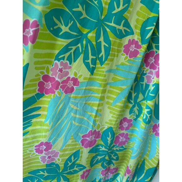 Vintage Lilly Pulitzer Floral Silk Blend  Faux Wrap Dress Size 8 - Picture 4 of 10